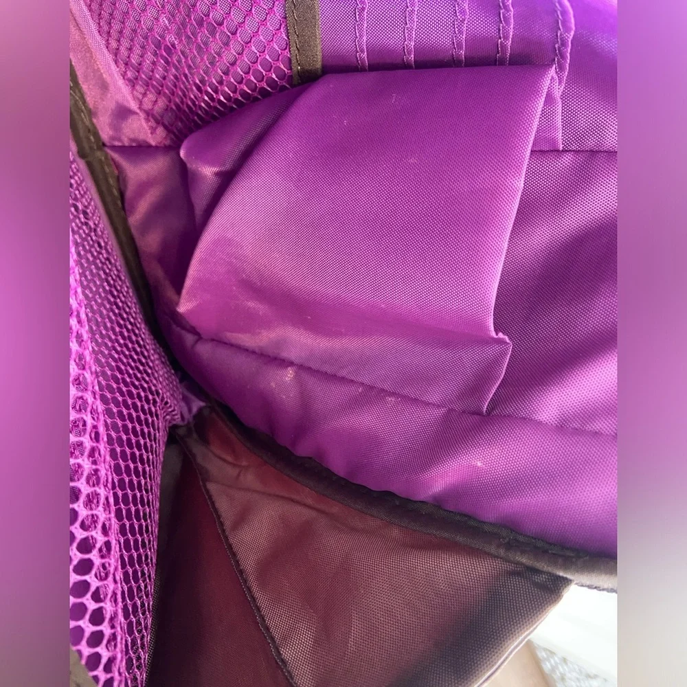 Travelon Cross Body Anti Theft Travel Bag Brown Pink Lining Polyester Nylon - Picture 12 of 16